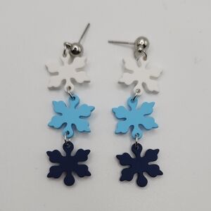Winter Snowflake Dangle Earrings